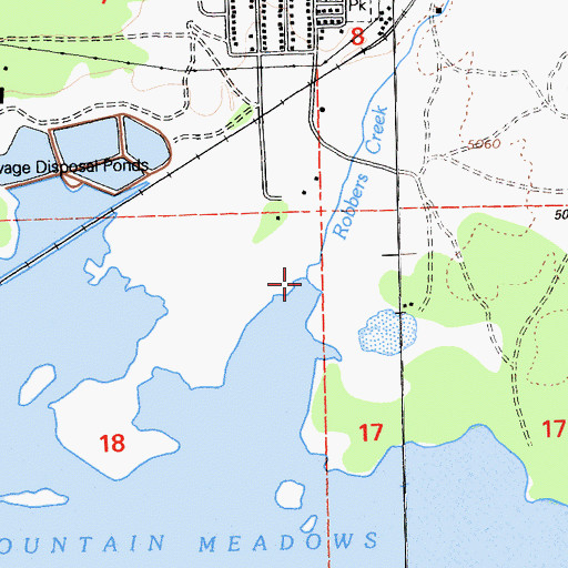 Topographic Map of Robbers Creek, CA