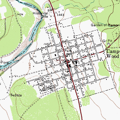 Topographic Map of Nueces Canyon Volunteer Fire Department, TX
