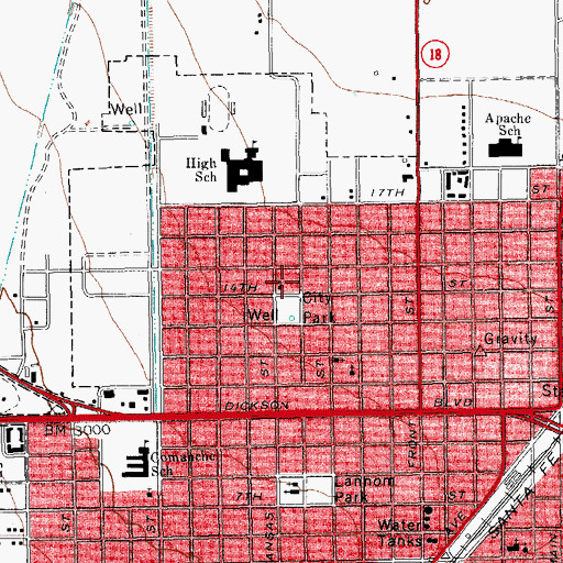 Topographic Map of Fort Stockton Volunteer Fire Department Northside Station, TX