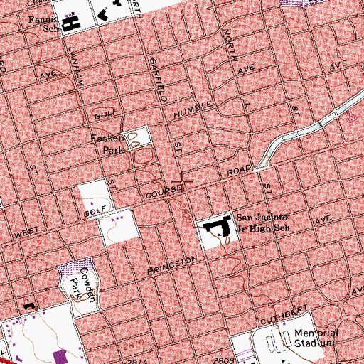 Topographic Map of Midland Fire Department Station 5, TX