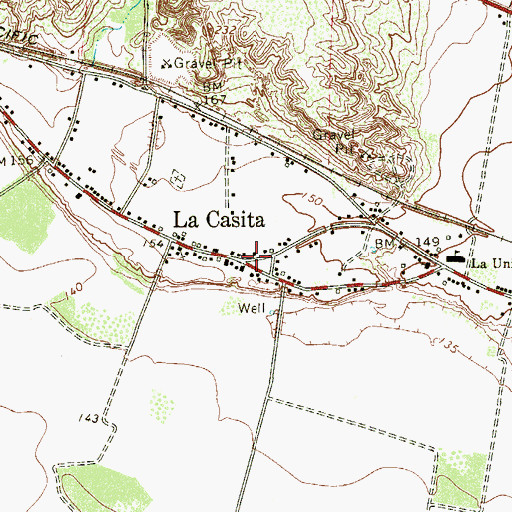 Topographic Map of La Carista Volunteer Fire Department, TX