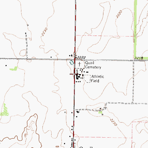 Topographic Map of Quail Volunteer Fire Department, TX