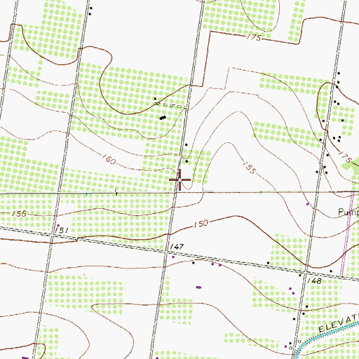 Topographic Map of Mission Fire Department Station 4, TX