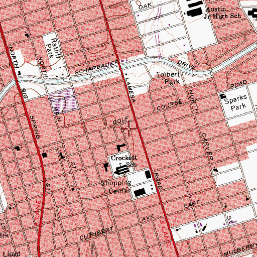 Topographic Map of Midland Fire Department Station 3, TX