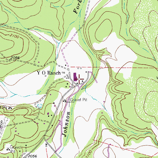 Topographic Map of Yo Ranch Volunteer Fire Department, TX