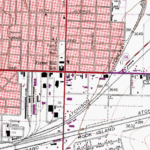 Topographic Map of Amarillo Fire Department Station 7, TX