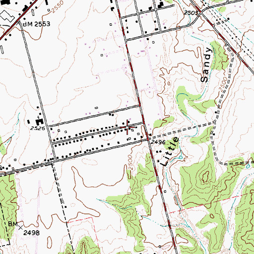 Topographic Map of Howard County Volunteer Fire Department Jonesboro, TX