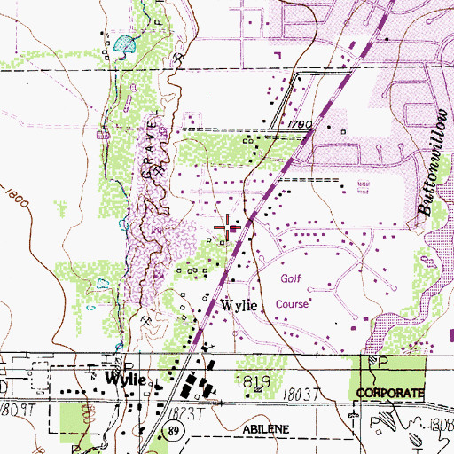 Topographic Map of Abilene Fire Department Station 8, TX