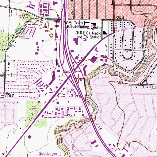 Topographic Map of Abilene Fire Department Station 6, TX