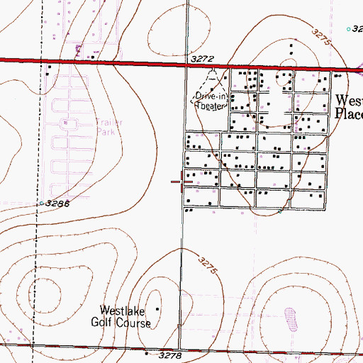 Topographic Map of Lubbock Fire Department Station 3, TX
