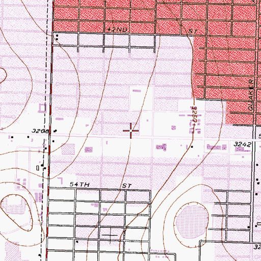 Topographic Map of Lubbock Fire Department Station 9, TX