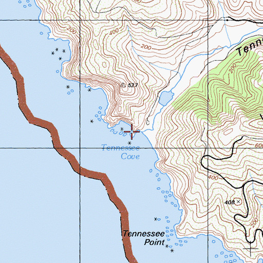 Topographic Map of Tennessee Valley, CA