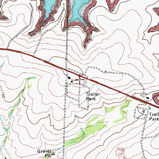 Topographic Map of Val Verde County Rural Volunteer Fire Department Station 4, TX