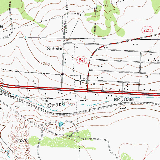 Topographic Map of Val Verde County Rural Volunteer Fire Department Station 2, TX