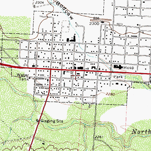 Topographic Map of Sterling County Fire Department, TX