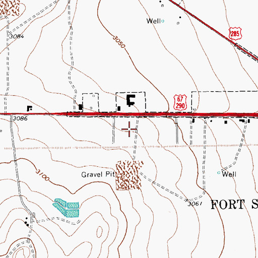 Topographic Map of Texas Forest Service Fort Stockton Office, TX