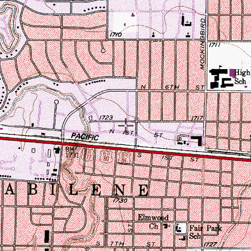 Topographic Map of Texas Forest Service Abilene Office, TX