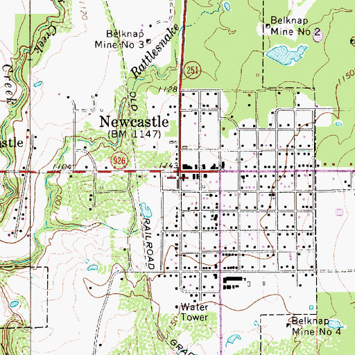 Topographic Map of Young County Rural Volunteer Fire Department Station 1, TX