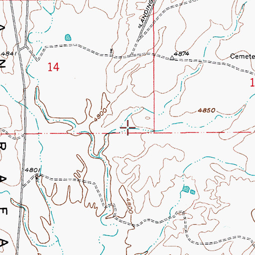 Topographic Map of A Bar Draw, AZ