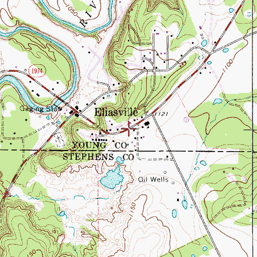 Topographic Map of Young County Rural Volunteer Fire Department Station 4, TX