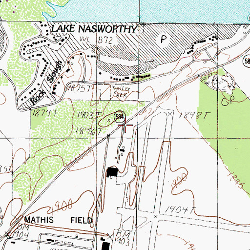 Topographic Map of San Angelo Fire Department Station 8, TX