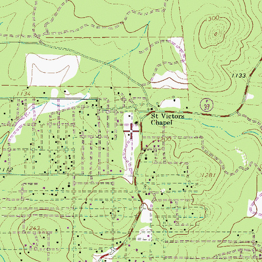 Topographic Map of Medina Lake Volunteer Fire Department Station 1, TX