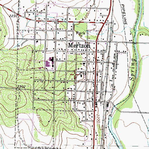 Topographic Map of Irion County Emergency Medical Service, TX