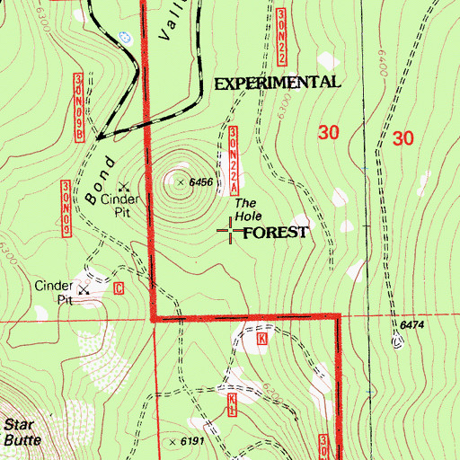 Topographic Map of The Hole, CA