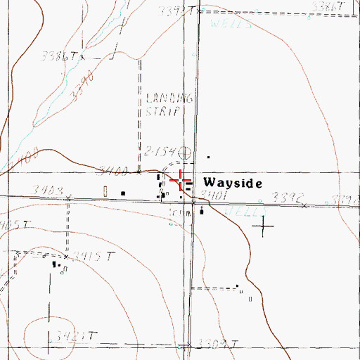 Topographic Map of Wayside Emergency Team, TX