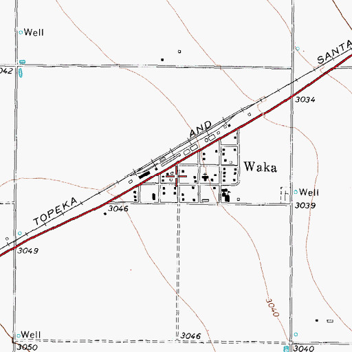 Topographic Map of Perryton Fire and Emergency Medical Services Waka Station, TX