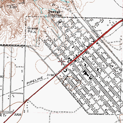Topographic Map of Fritch Volunteer Fire Department, TX
