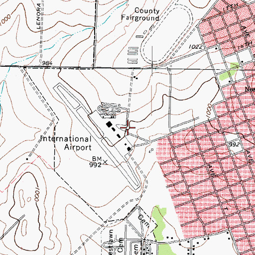 Topographic Map of Del Rio Fire and Rescue Station 4, TX