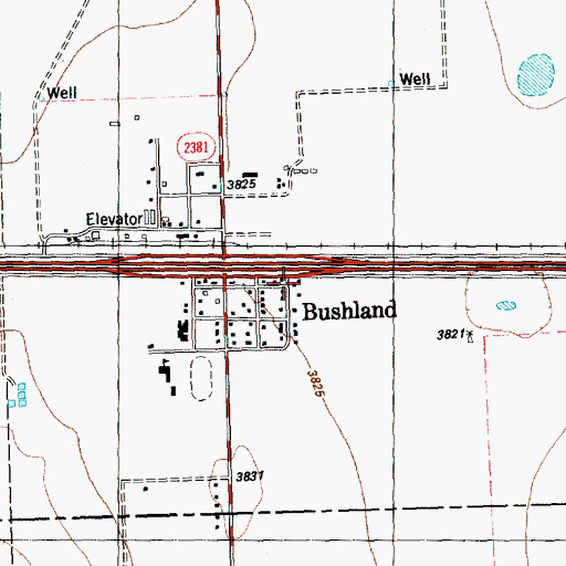 Topographic Map of Potter County Fire Rescue Station 1, TX