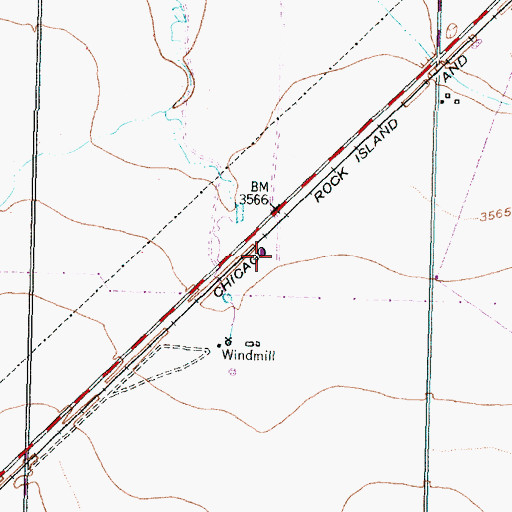 Topographic Map of Potter County Fire Rescue Station 6, TX