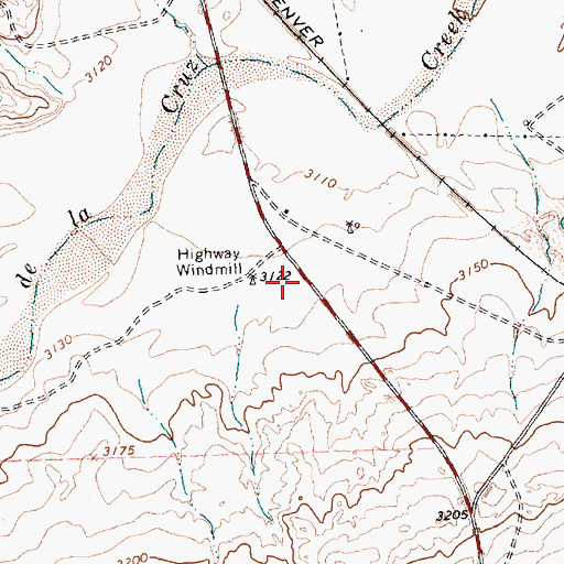 Topographic Map of Potter County Fire Rescue Station 2, TX