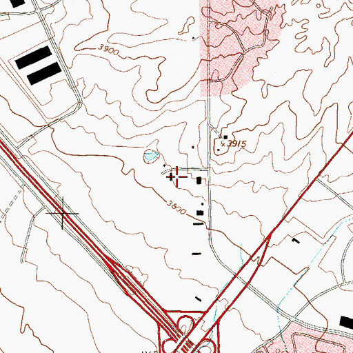 Topographic Map of El Paso Fire Department Station 35, TX