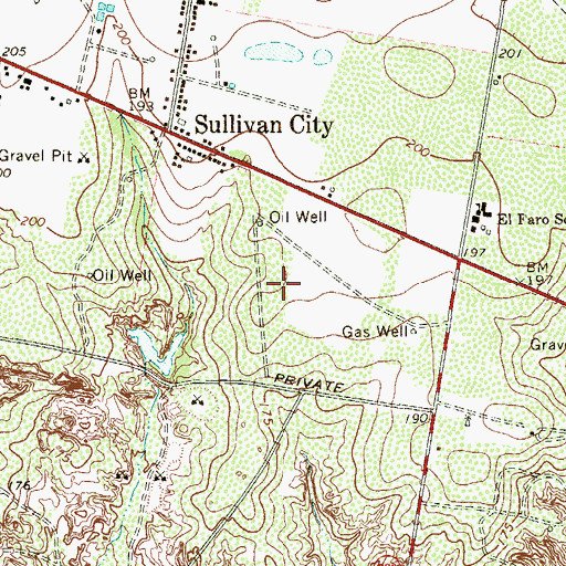 Topographic Map of Sullivan City Volunteer Fire Department, TX