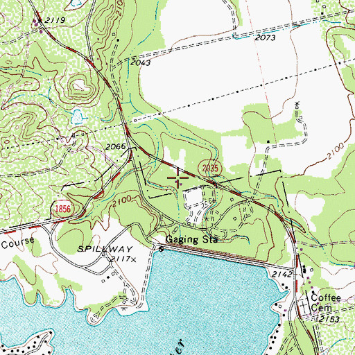 Topographic Map of Lake Sweetwater Volunteer Fire Department, TX