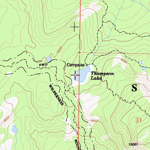 Topographic Map of Thompson Lake, CA