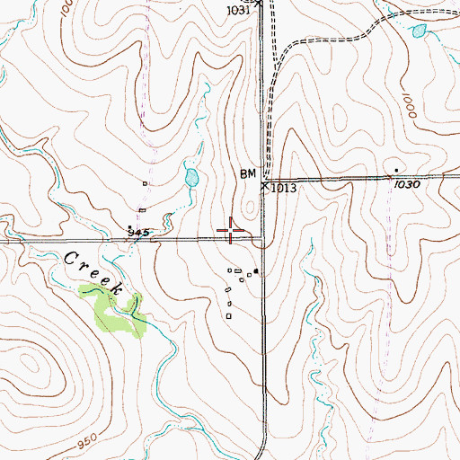 Topographic Map of Aledo Volunteer Fire Department Station 2, TX