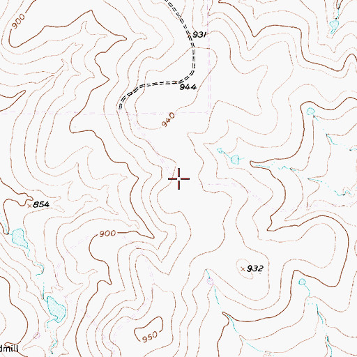 Topographic Map of Mid North Johnson County Fire Department, TX
