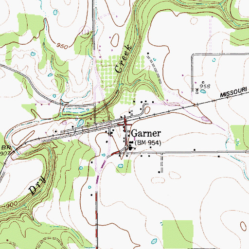 Topographic Map of Cool - Garner Fire Rescue Station 1, TX