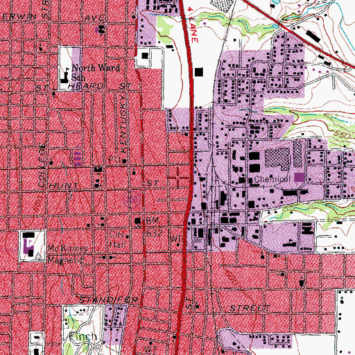 Topographic Map of McKinney Fire Department Wysong Central Fire Station, TX
