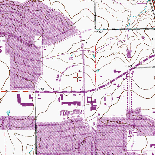 Topographic Map of Lewisville Fire Department Firehouse 1, TX