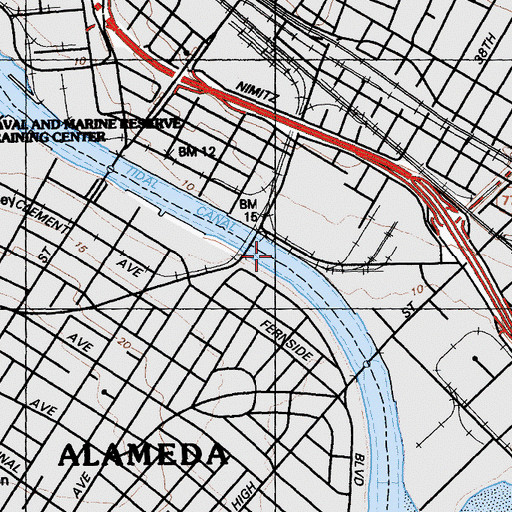 Topographic Map of Tidal Canal, CA