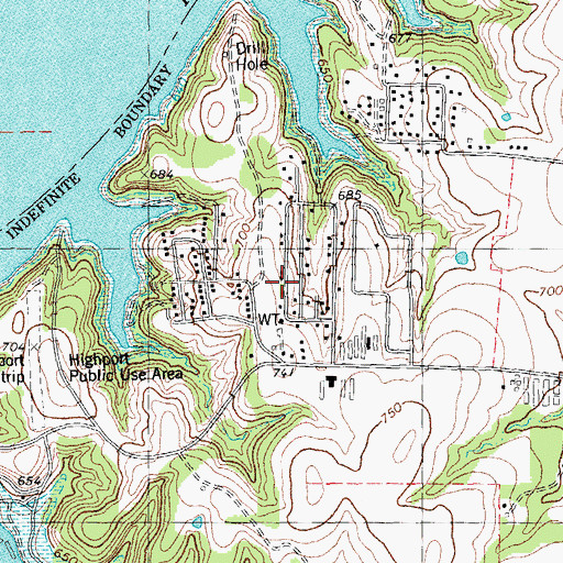 Topographic Map of Coast Guard Auxiliary Lake Fire Station, TX