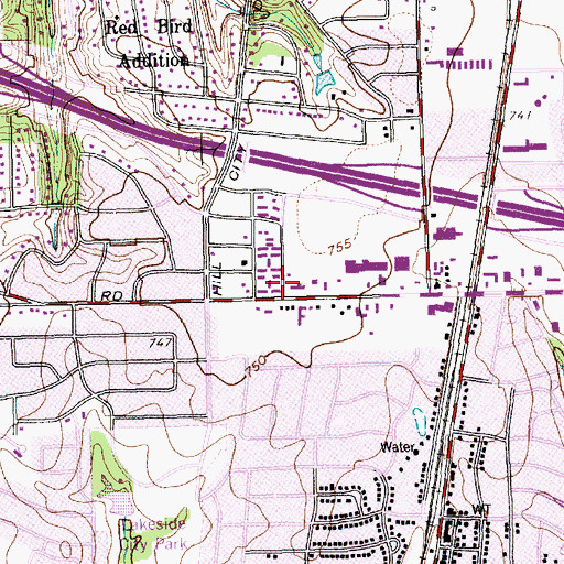 Topographic Map of Duncanville Fire Department Station 1, TX