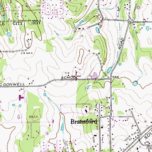Topographic Map of Colleyville Fire Department Station 3, TX
