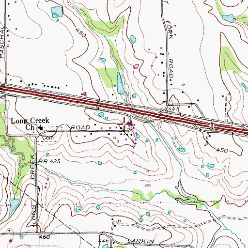 Topographic Map of Sunnyvale Volunteer Fire Department, TX