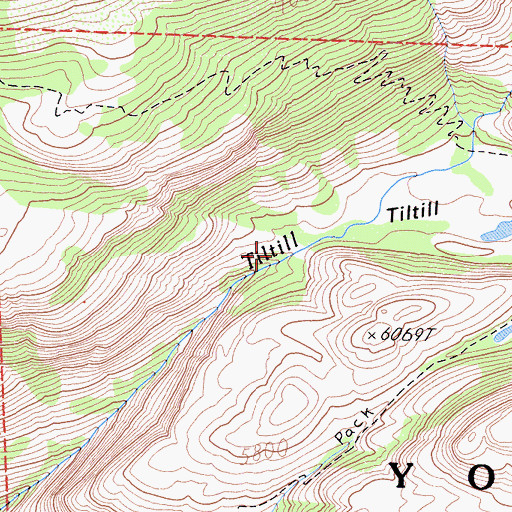 Topographic Map of Tiltill Valley, CA